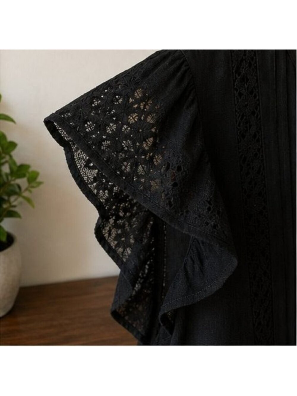 Black Ruffle Blouse - Picture 5 of 6